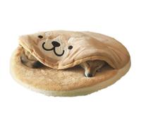 Pettimania Cama de Felpa Oso 82cm para Perro Afelpada Flexible Beige Espuma