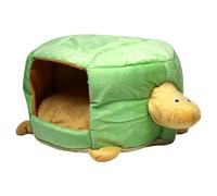 Pettimania Cama para Gato Tortuga Verde Iglú Blando para Gatos Suave Y Divertido