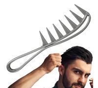 Pettine A Denti Larghi | Pettine a Denti Larghi Spazzola | Pettine Capelli Uomo | Strumento per acconciature con denti di squalo per donne e uominPettine Antistatico, Pettine per Parrucchier