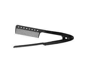 Pettine enderezador | 24,5 cm Césped profesional | Cepillar V cara para alisar el cabello rápido y fácil | Perfecto para el hogar, viajes, vacaciones, salidas