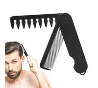 Pettine Pieghevole Da Uomo 2 In 1 Polipropileno - Pettine Capelli E Barba Con Denti Larghi - Rotazione 180° Antistatico, Portatil Per Cura Quotidiana E Viaggio