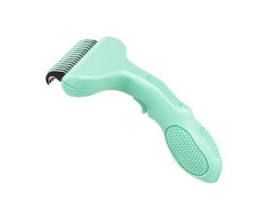 Pettine Toelettatura Cane - Spazzola Morbida Delicata, Rimozione Superfluo e Riccioli, Ideale Cuccioli e Cani Adulto, Tutti Tipi di Corto Lungo | Applicazione per Cura Quotidiana Animali Dom