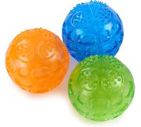 Louvra Pelota Perro Impermeable Bola Inflable Goma Juguete Perro, el Diámetro 7.5cm, 3 Piezas