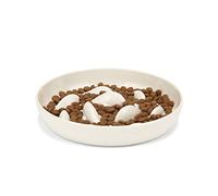 PETTOM Comedero Antivoracidad para Gatos Perros Pequeños, Cuenco Tazon Platos Interactivo con Fondo Antideslizante para Comida Lenta Gato Mascotas Perro Pequeño 16x16 cm