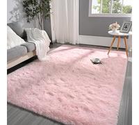 Pettop - Alfombra de pelo ultrasuave para habitación de bebés, habitación de niñas, decoración bonita, lavable a máquina, antideslizante, para dormitorio, sala de estar, 3 x 5 pies, color rosa