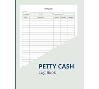 Petty Cash Ledger: A Comprehensive Book for Tracking Transactions, Payments, and Receipts | 140 Pages for Efficient Petty Cash Management and Record Keeping | 8.5x11 Size