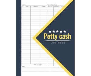 Petty Cash Log Book: A4, 110 Pages