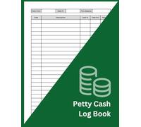 Petty Cash Log Book: Small Business Cash Expense & Receipt Tracker for Office, Shop & Workplace Use | Simple Accounting Cash Record | Large 8.5 x 11 Inch, 100 Pages