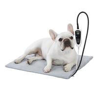 pettycare Almohadilla térmica para mascotas para perro y gato, calefacción eléctrica con cable envuelto en acero, temporizador de 25 niveles y almohadillas de calentamiento de interior de 11 niveles