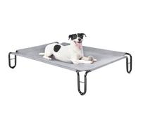 Pettycare Cama elevada para perros al aire libre - Cuna para perros mediana Impermeable Enfriamiento Antideslizante Hasta 40 lbs Gris