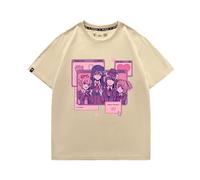 PETUNFV Love Doki Doki Literature Club? This Cute Anime Graphic T-Shirt Is Soft Cotton Crewneck, Y2K Casual for Teens-Khaki||x_s