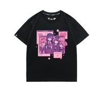 PETUNFV Love Doki Doki Literature Club? This Cute Anime Graphic T-Shirt Is Soft Cotton Crewneck, Y2K Casual for Teens-Black||XX_s