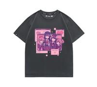 PETUNFV Love Doki Doki Literature Club? This Cute Anime Graphic T-Shirt Is Soft Cotton Crewneck, Y2K Casual for Teens-Gray||XX_s