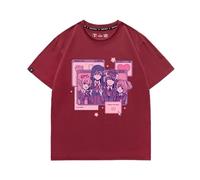 PETUNFV Love Doki Doki Literature Club? This Cute Anime Graphic T-Shirt Is Soft Cotton Crewneck, Y2K Casual for Teens-Red||XX_s
