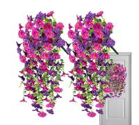Petunia artificial | Flores artificiales Petunias - 2 piezas flores duraderas resistentes a la intemperie para jardín balcón maceta planta maceta