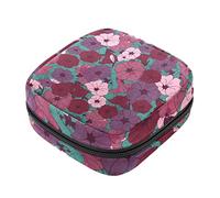 Petunia Flowers - Bolsa de almacenamiento para servilletas sanitarias, bolsa portátil para mujeres, adolescentes y niñas, bolsa de copa menstrual, soporte para almohadilla de lactancia