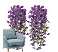 Petunias falsas | Petunias falsas flores de seda - Flores resistentes a la intemperie, plantas eternas para porche, jardín, maceta, pasarela, jarrón, patio, ventana