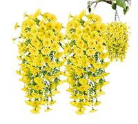 Petunias sintéticas, para interiores y exteriores, flores resistentes a la intemperie, plantas eternas para porche, jardín, maceta, pasarela, patio, ventana