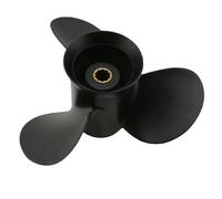 PETUSI Hélice de barco de 10 ranuras 9.9x9 9.9x10 9.9x11 9.9x12 9.9x13 9.9x14 9.9x15 para Tohatsu Nissan Mercury Black Max 25-30 HP motores fueraborda, 3 cuchillas de aluminio para barco, RH (9.9x13-3