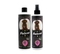 PETUXE Pack Perros de Agua | Champú y Acondicionador | 500 ml + 300 ml | Texturizador de Limpieza Profunda | Rizos Perfectos y Máxima Hidratación con Pepita de Uva, Vitamina E y B5 | Vegano