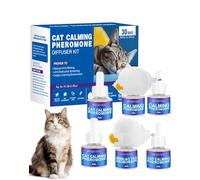 Petwellness Diffuseur Chat, Petwellness Diffuseur Chat Pour Arrêter De Faire Pipi Partout 6 En 1, Pet Wellness Diffuseur Pheromones Chat, Soulage Le Stress Anxieux,Réduit Les Bagarres (6 Bouteilles)