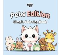 Pety: Coloring Book for Adults and Children Featuring Super Simple Animal And Kawaii Pet Icons for Relaxation (Bold Object Coloring)