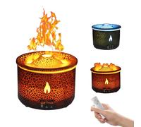 Petyoung Difusor de Aromas con Llama, Aroma Humidifier con Gran Capacidad de 360 ml, 2 Modos, Humidificador con Aceites Esenciales y Mando a Distancia para el Hogar, la Oficina