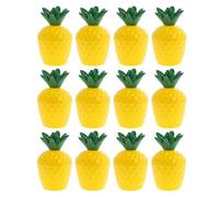 Petyoung Paquete de 12 vasos de fiesta de piña con 12 pajitas y tapas, vasos hawaianos reutilizables Luau de 300 ml, decoraciones de fiesta temática de playa