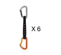 Petzl - Cintas express Escalada - Pack 6 Spirit Express de Aluminio - Talla 17 cm - Gris Gris 17 cm