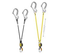 PETZL, Absorbica-Y Mgo Int Lanyard 80Cm, doble cordón con absorbente de energía integrado y conectores MGO