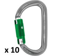 Petzl Am'D Pin-Lock mosquetones de seguridad de triple acción con desbloqueo mediante herramienta de escalada (pack 10 unidades)