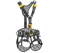 PETZL ASTRO Arnés de acceso para cuerda, negro/amarillo, nailon/poliéster/aluminio/acero, versión internacional (2 (cintura de 33-47 pulgadas)