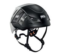 Petzl Casco Meteor M/L 57-61 cm - Casco de Escalada Ligero de policarbonato EPS Negro Gris ventilado con Soporte para Linterna Frontal Alta protección A071AC05