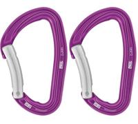 Petzl, Djinn, Robador Robusto para Trepar En El Acantilado, Violeta, Leva Curva, Adulto Unisex (Paquete de 2)