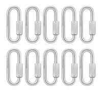 Petzl, Go 8 Mm (Pack of 10), Enlace Rápido Gran Abertura para Los Gimnasios De Escalada, Gris, 8 Mm, Unisex-Adulto
