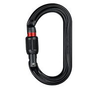 Petzl M33A SLN Ok - Mosquetón Ovalado Ligero con Cierre de Tornillo, Color Negro