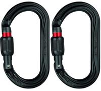 Petzl M33A SLN Ok - Mosquetón Ovalado Ligero con Cierre de Tornillo, Color Negro