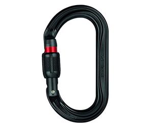 Petzl M33A SLN Ok - Mosquetón Ovalado Ligero con Cierre de Tornillo, Color Negro