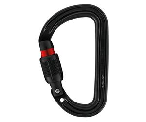 PETZL M39A SLN - Mosquetón asimétrico Ultraligero Sm'D, Cierre de Rosca, Color Negro