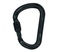 Petzl Mosquetón de Aluminio William Asimétrico Gran Capacidad Cierre de Rosca Negro