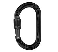 Petzl M33A SLN Ok - Mosquetón Ovalado Ligero con Cierre de Tornillo, Color Negro
