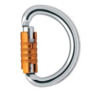 Petzl Omni Mosquetón semicírculo multidireccional, Triact-Lock, Gris