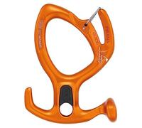 Petzl – Asegurador/Descensor Pirana Guide – Embrague ajustable, espolón, bloqueo asola – Naranja U