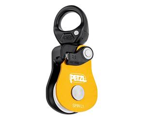 Petzl, Spin L1, Polea Simple con Muy Alto Rendimiento con El Caminante, Amarillo, Un Tamaño, Unisex-Adulto