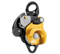 Petzl, Twin Release, Polea De Doble Bloqueo Desbloqueable para Sistemas De Recuperación, Oro Negro, U, Unisex Adulto