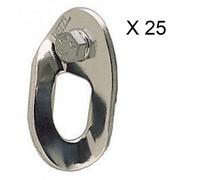 Petzl Vrillee plaquetas reviradas de espeleología (pack 25 unidades)
