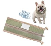 Petzymart Cool Loop, Cooling Collar for Dogs with Ice Packs, Summer Fashion Breathable Ice Scarf, Medium and Large Puppies to Cool Down Going Out (Green, L)