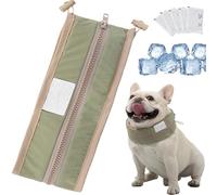Petzymart Cool Loop for Dog,Cool Loop for Dogs, Petzymart Coolloop Summer Fashion Breathable Ice Scarf, Reusable, Waterproof, for Dogs Walking (Green,Large)