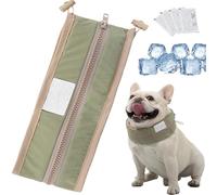 Petzymart Cool Loop for Dog,Cool Loop for Dogs, Petzymart Coolloop Summer Fashion Breathable Ice Scarf, Reusable, Waterproof, for Dogs Walking (Green,Medium)