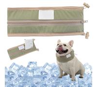 Petzymart Cool Loop, Petzymart Cool Collar for Summer Hot Weather, Cooling Collar for Dogs with Ice Packs, Keep Cool and Comfortable for Small Medium Large Dogs Indoor Outdoor (Green,Medium)